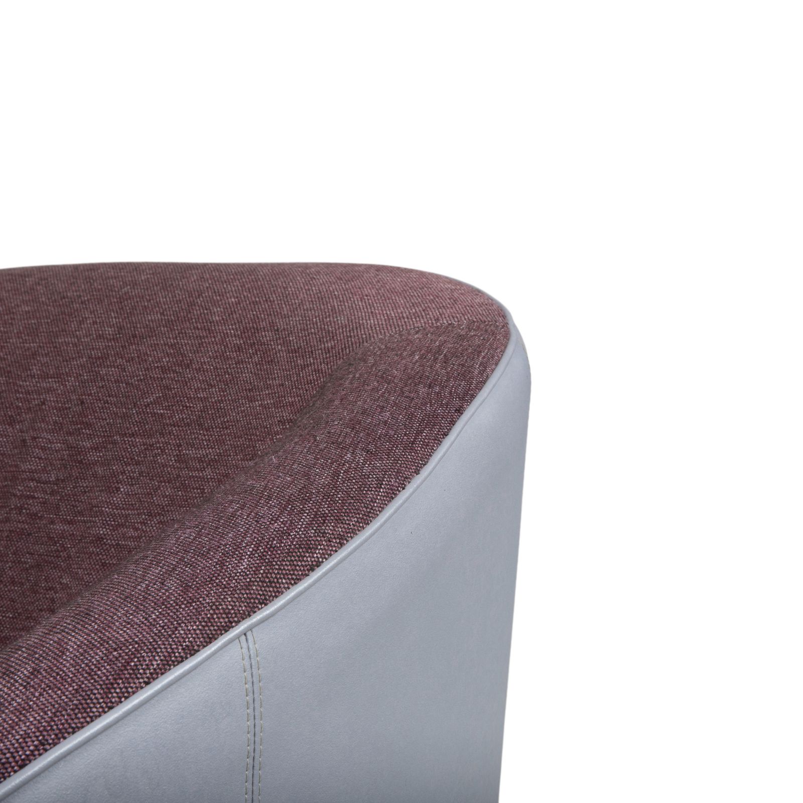 Fauteuils Rolf Benz 310, lot de 2, tissu et cuir, violet bordeaux aubergine et gris clair photo vinterior