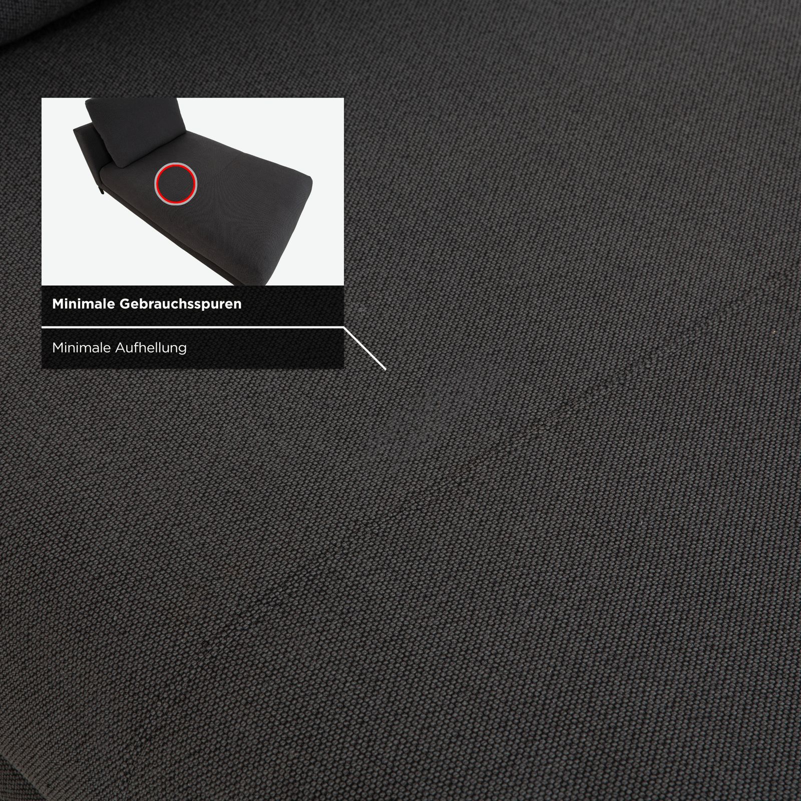 Méridienne Rolf Benz Nuvola en tissu, gris anthracite photo buy