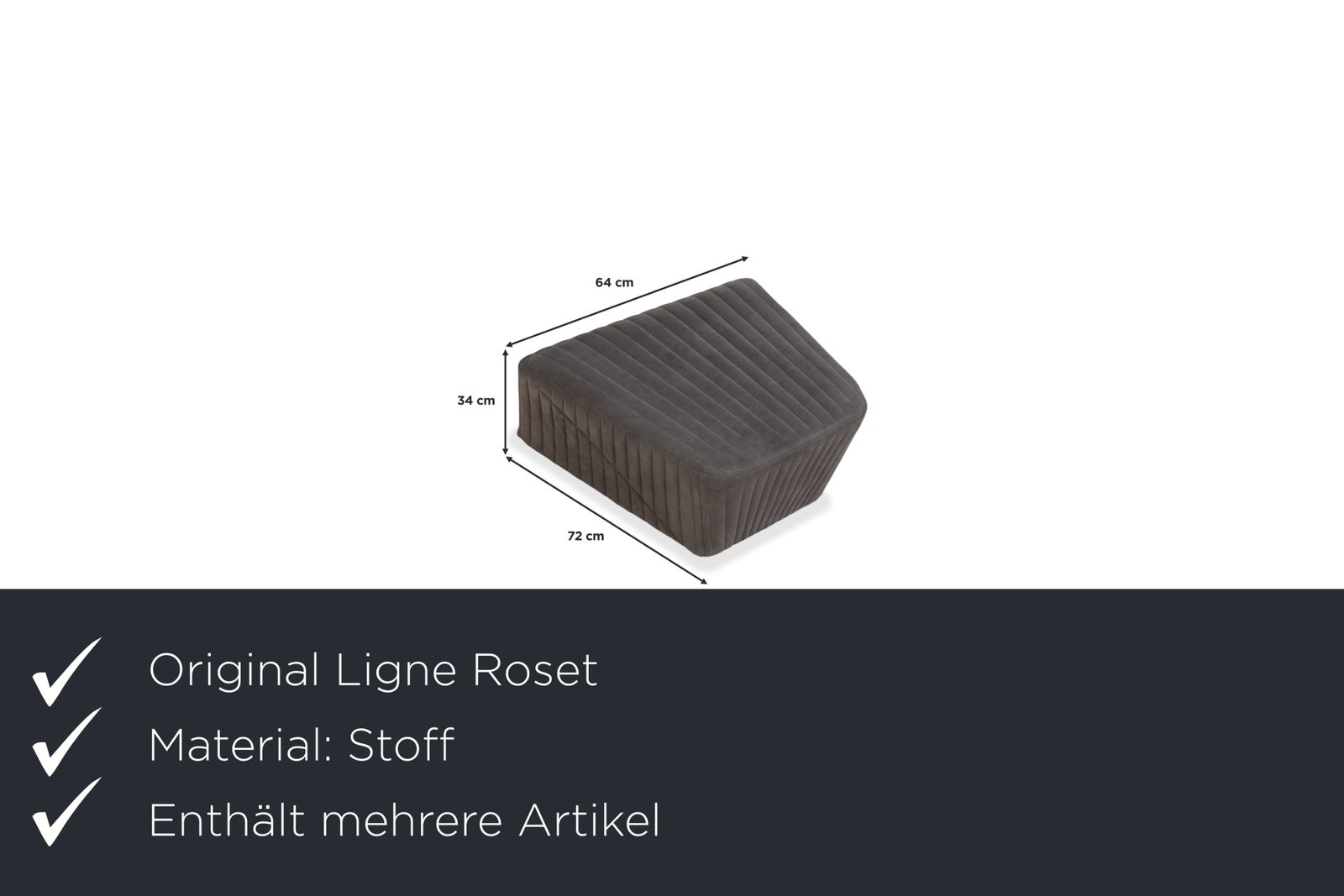 Ligne Roset Facet Fabric 2x Fauteuils En Set, Grijs photo for sale
