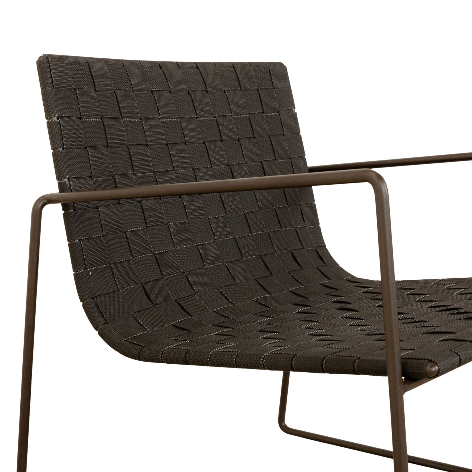 Set van 2 Andreu World Trenza Metal fauteuils zwart donkerbruin outdoor tuin photo 1563.0