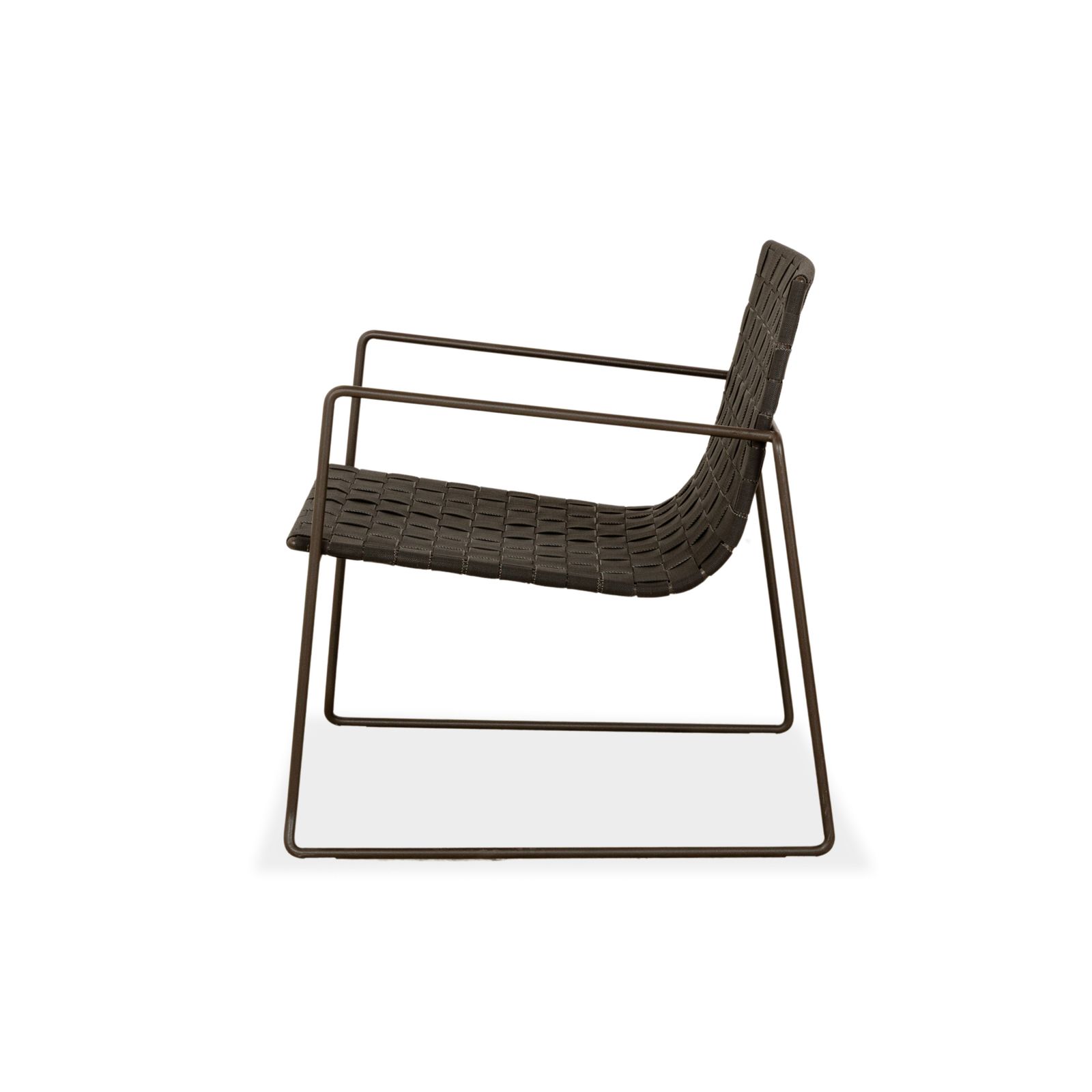 Tuinmeubelen Set van 2 Andreu World Trenza Metal fauteuils zwart donkerbruin outdoor tuin photo