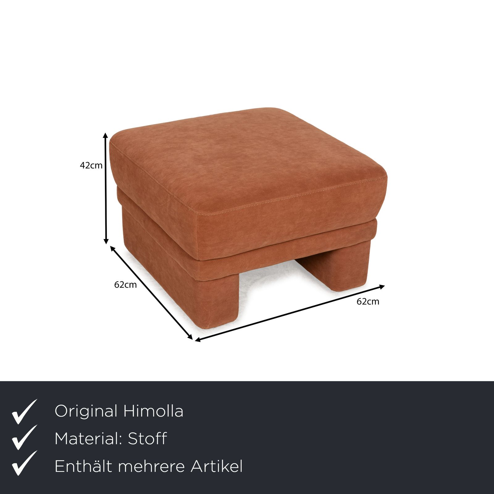 Canapé d'angle Himolla Planopoly en tissu brun camel, fonction manuelle, avec pouf photo for sale