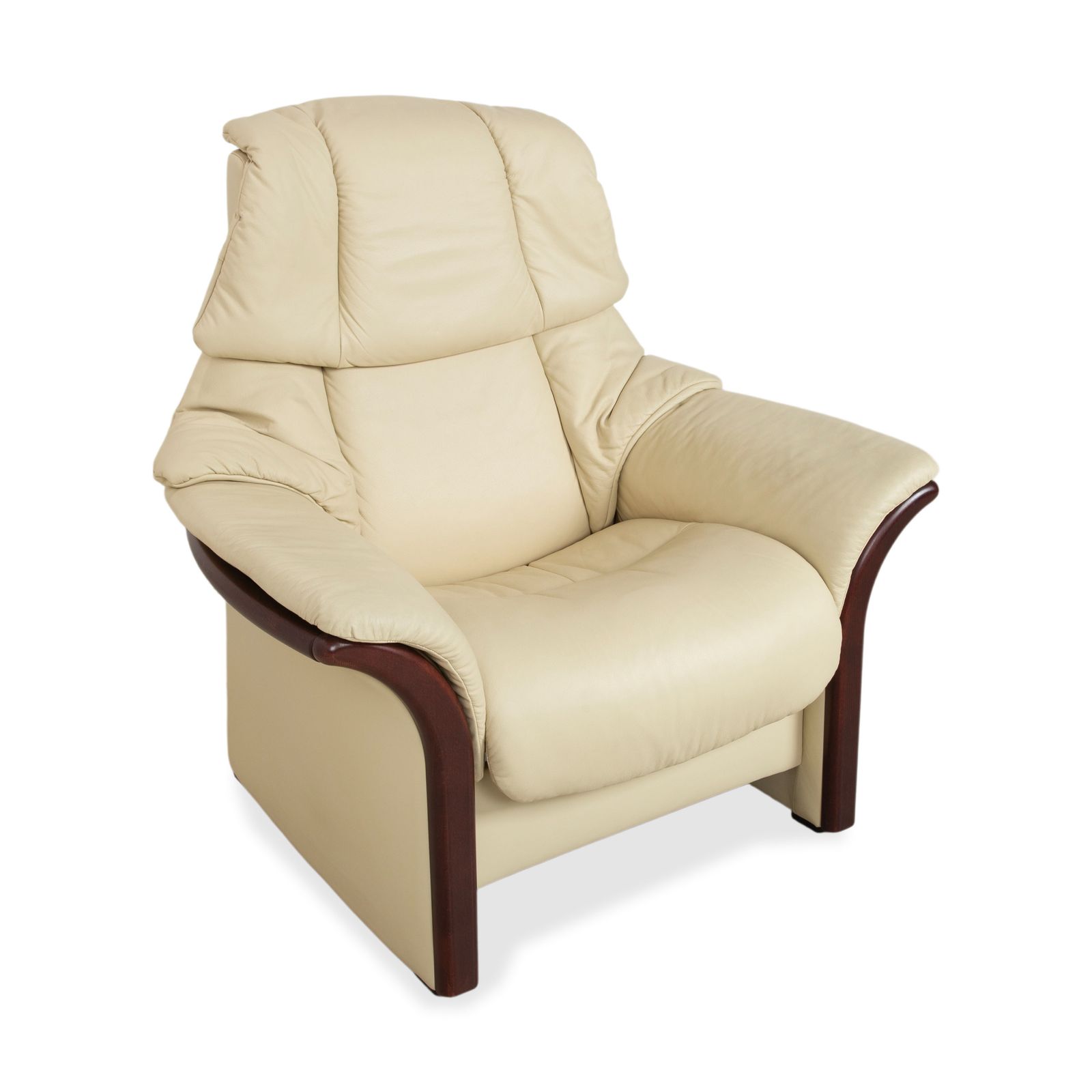 Ensemble de fauteuils Stressless Eldorado en cuir crème beige, fonction manuelle photo for sale