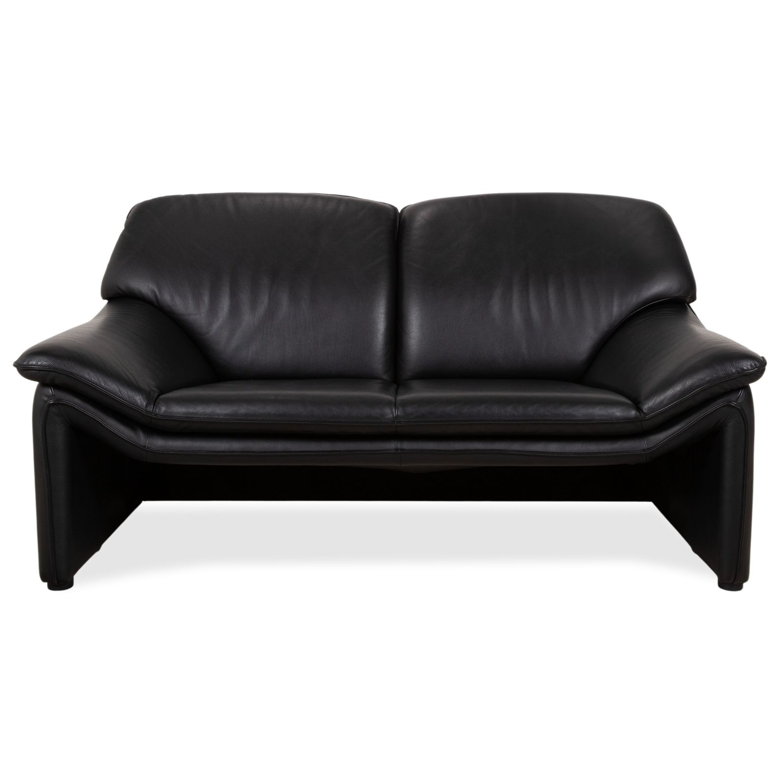Ensemble Lauuser Atlanta canapé 2 places et fauteuil en cuir noir photo Mobilier