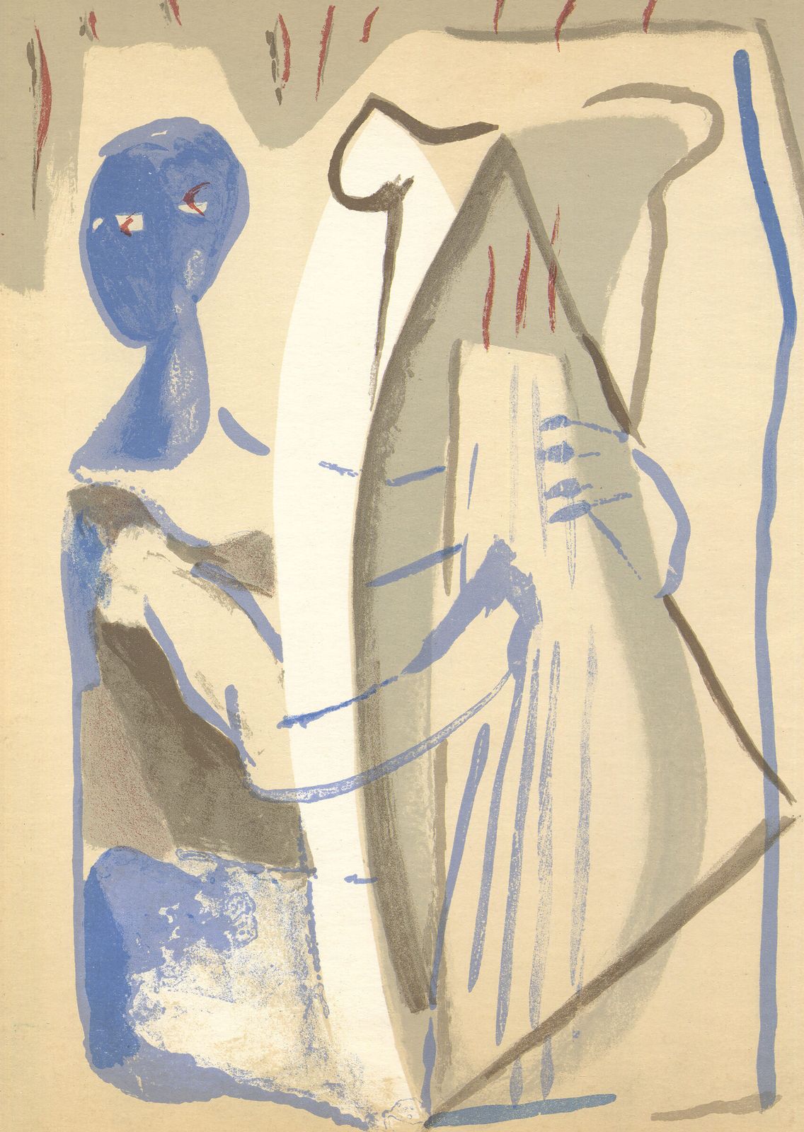 Gelimiteerde editie lithografie uit de jaren 1960 van Francisco Borès photo furniture