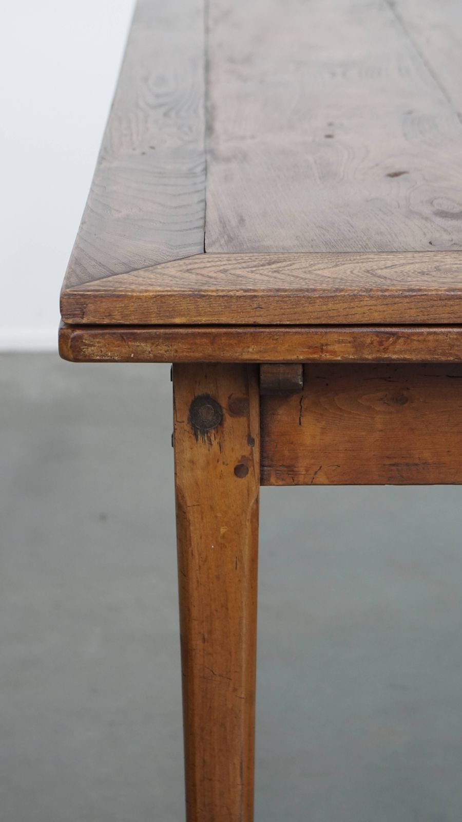 Furniture Functional And Beautiful Antique English Extendable Dining Table Made Of Elm And Cherry Wood photo