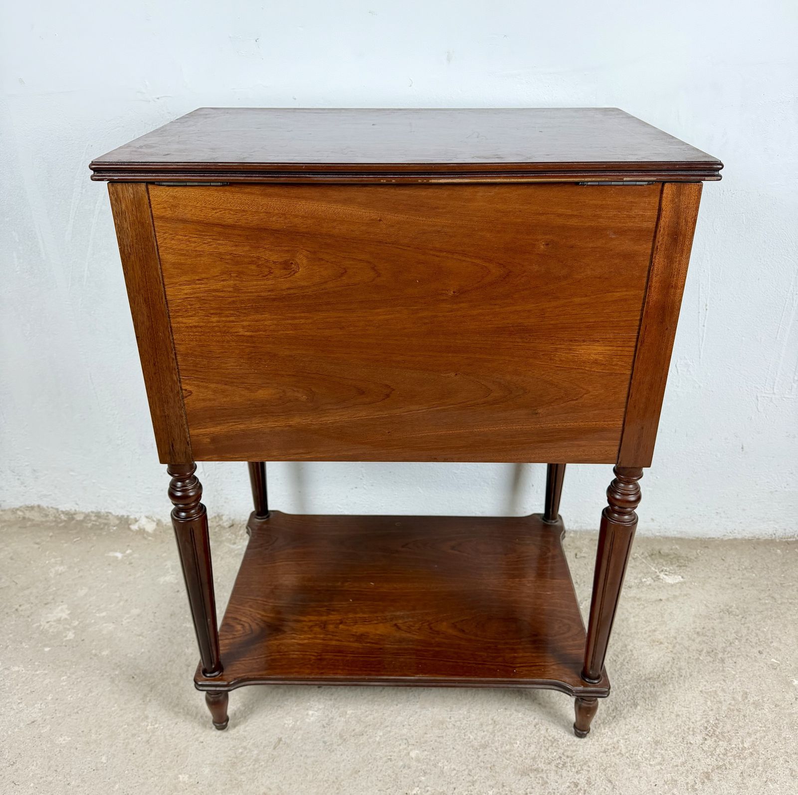 2740.0 Pair Of Wood Storage Tables With Lift Top Compartments, Circa 1970 photo