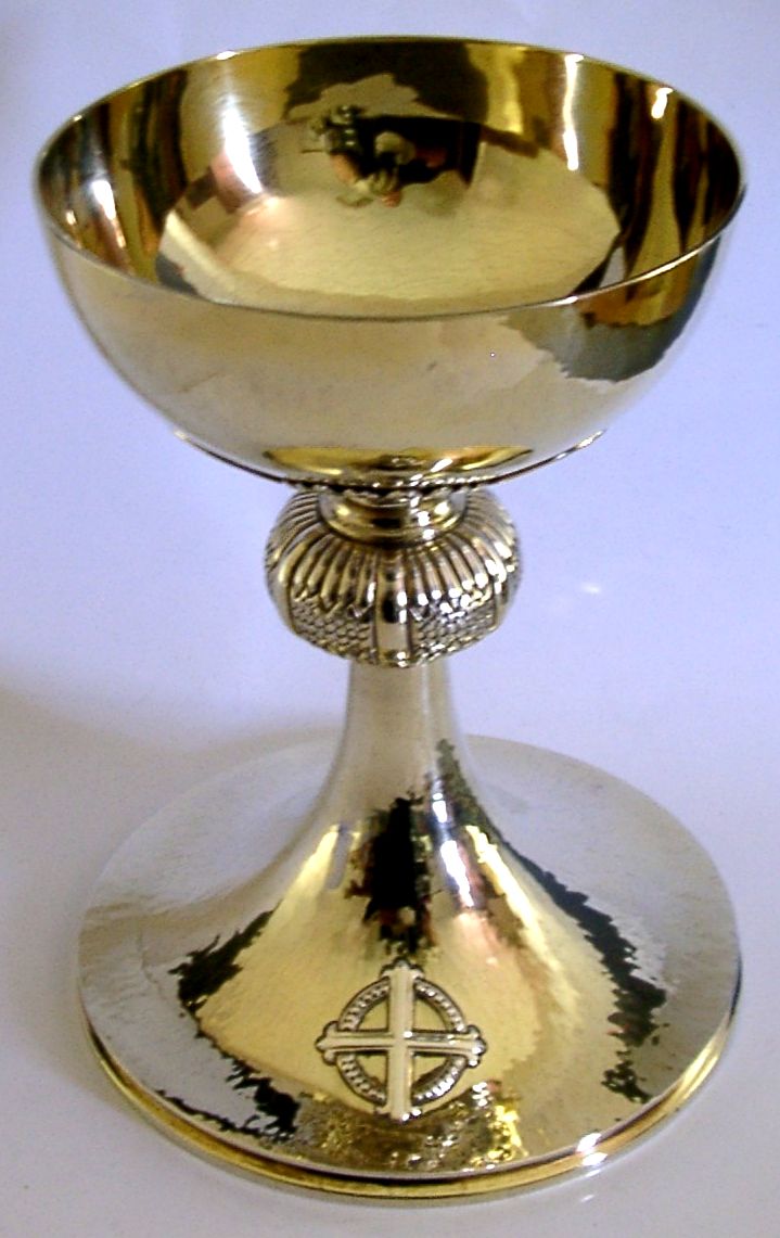 Stunning Large 454g English Sterling Silver Gilt Chalice Cup 1964 Religious photo for sale
