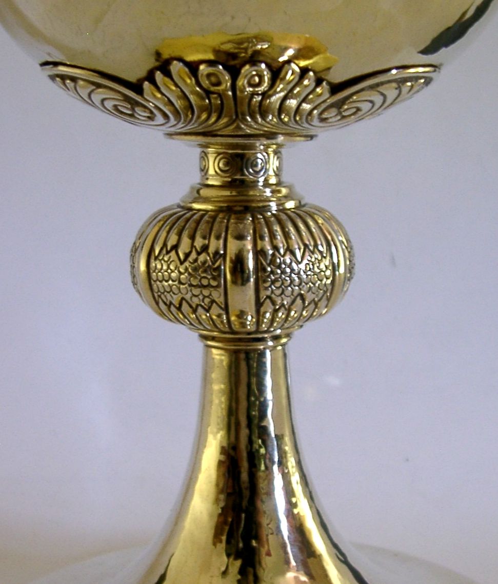 Stunning Large 454g English Sterling Silver Gilt Chalice Cup 1964 Religious photo Home Decor