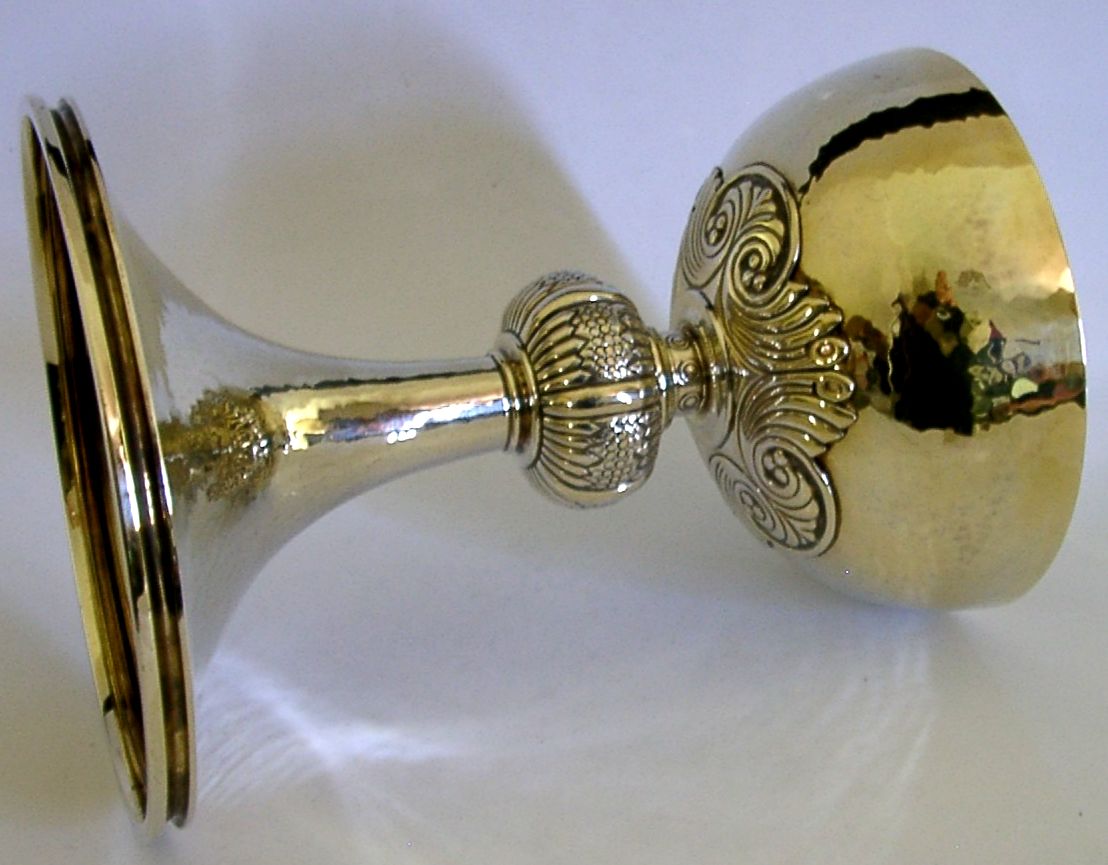 Stunning Large 454g English Sterling Silver Gilt Chalice Cup 1964 Religious photo vintage