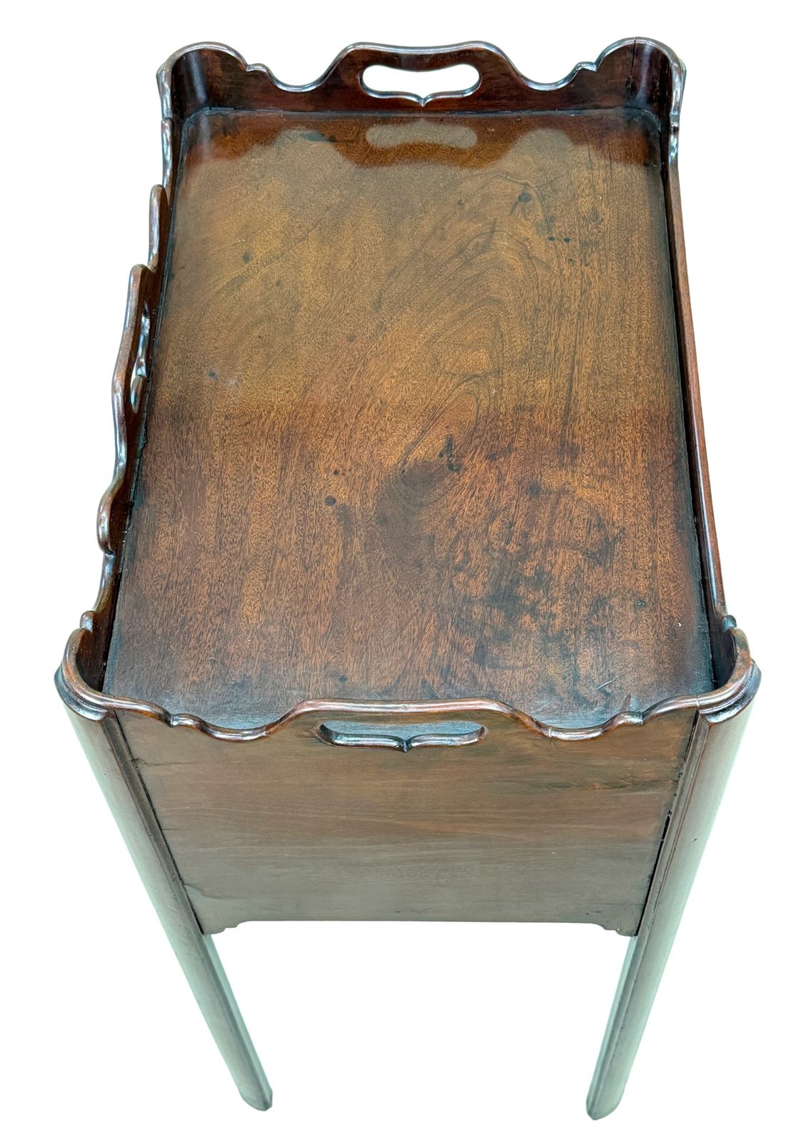 Georgian 18th Century Mahogany Bedside Night Table (England, Circa 1760) photo for sale