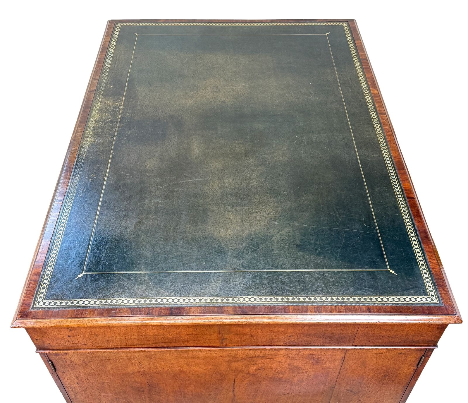 18th Century Georgian Mahogany Pedestal Partners Desk, Chippendale Period (England, Circa 1770) photo 10800.0