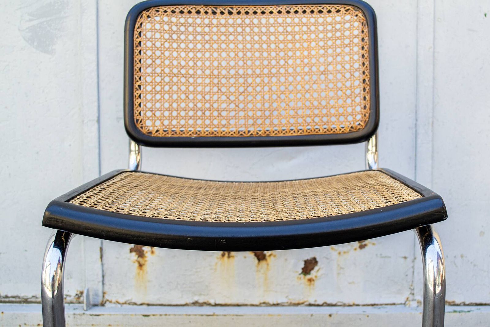 photo furniture Zeldzame Cesca stoelen, vroege versie handgeweven met gebogen zitting, begin 20e eeuw