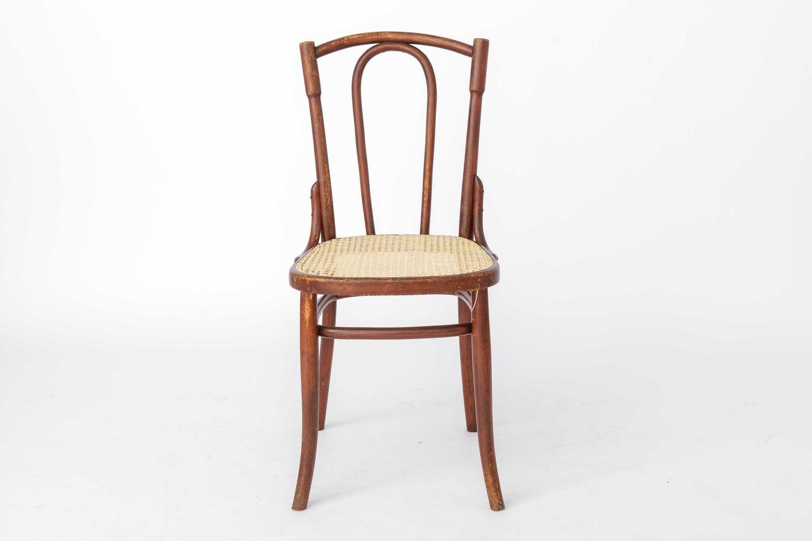 Antique Bentwood Chair In The Style Of Thonet No. 56 | Austrian Rattan Chair | 1930s