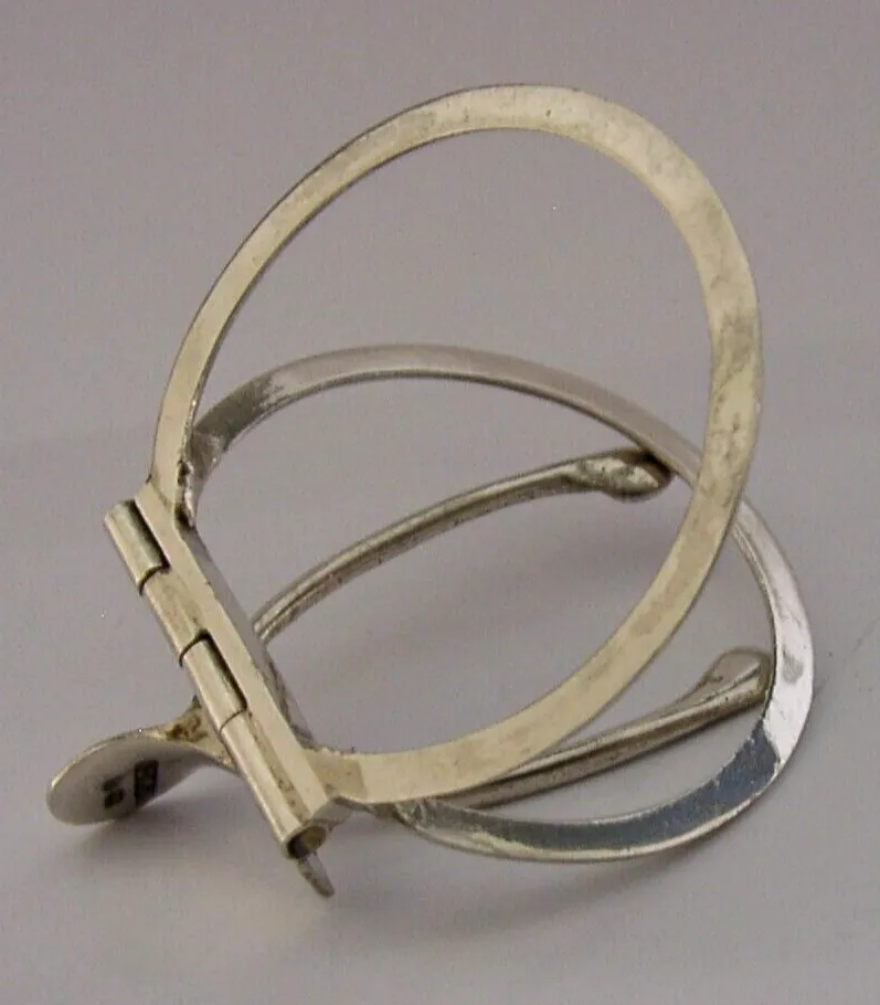 Porte-menu d'époque en argent massif sterling, forme de bréchet porte-bonheur, Birmingham 1905 photo furniture