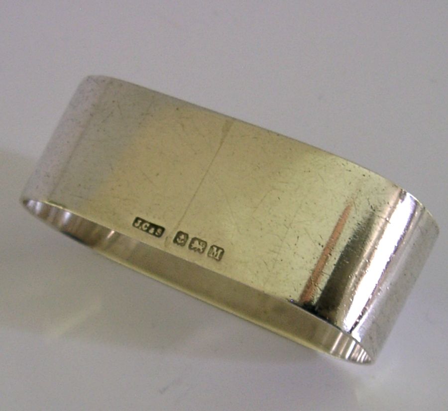 Arts & Crafts sterling zilveren servetring met citrien 1937 antiek photo 115.0