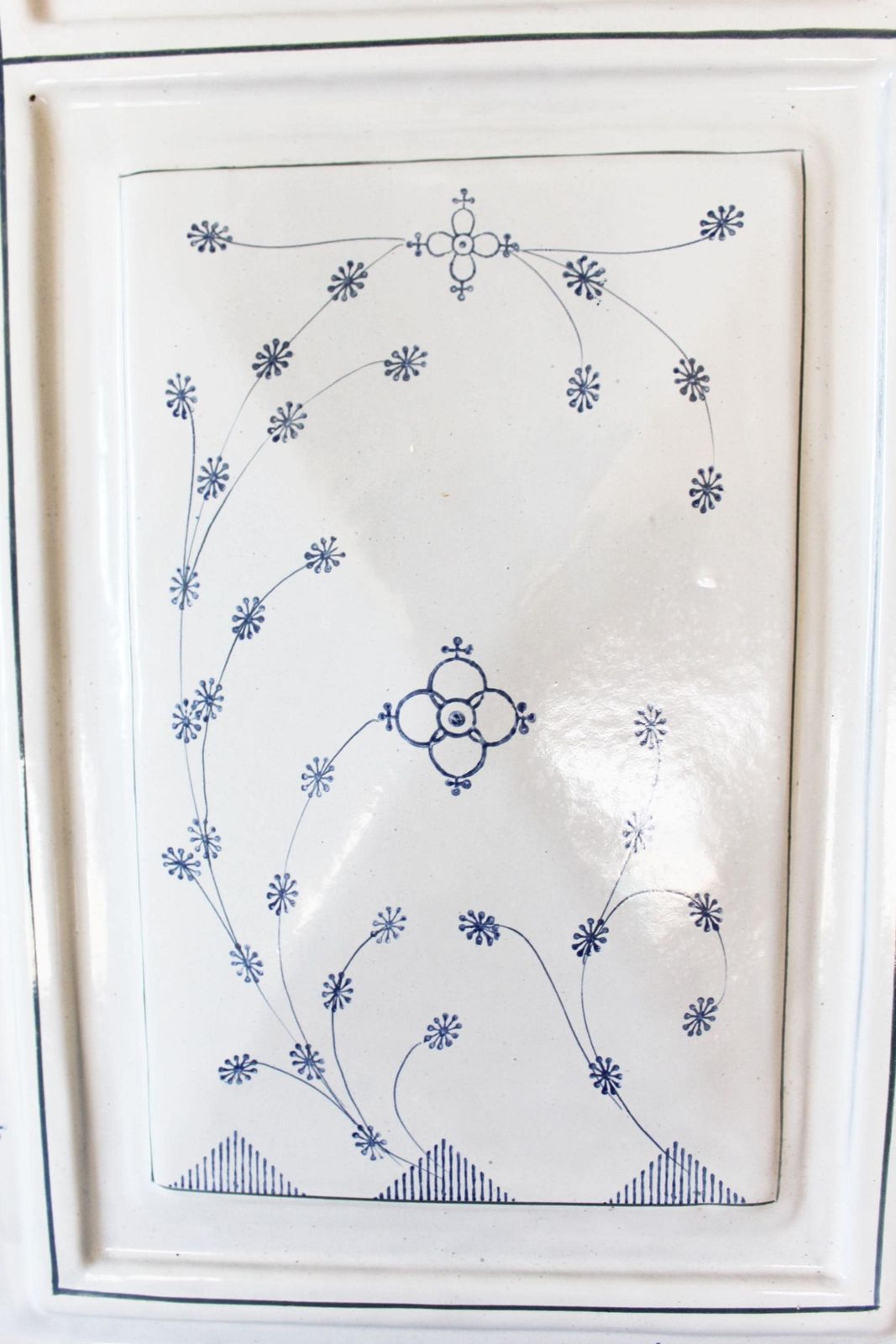 Tall Vintage Blue And White Enamel Kitchen Rack, Dresden Copenhagen Design, Utensil Rack, Drip Tray, French Country Kitchen Enamelware photo vintage