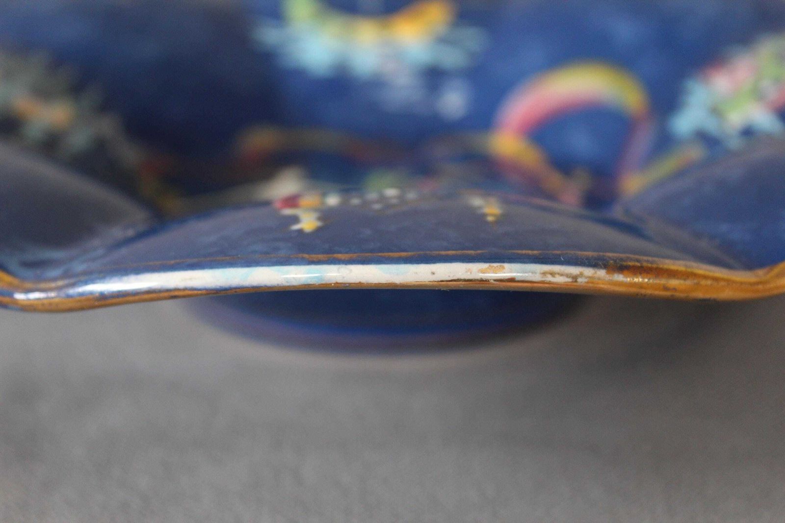 photo for sale Large Art Deco R Chevalier, Boch Freres Keramis Ceramic Bowl, Centerpiece Belgium, Catteau 1930s, Mermaid Sea Creature, Sea Horse, Boat