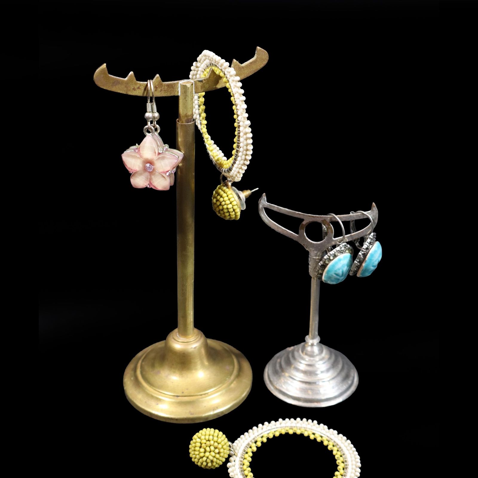 Antique French Earrings Jewelry Display Stand Set Of 2, Siegel Paris Lamachineabr