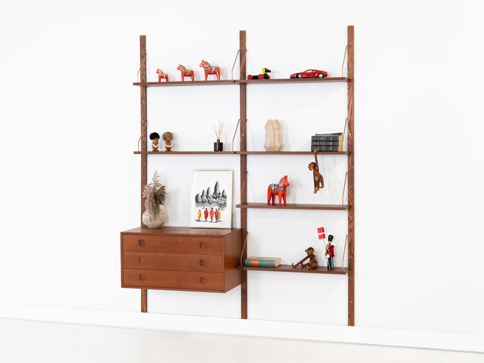 Teakhouten modulaire kast, Deens design, jaren 1960, gemaakt in Denemarken photo for sale