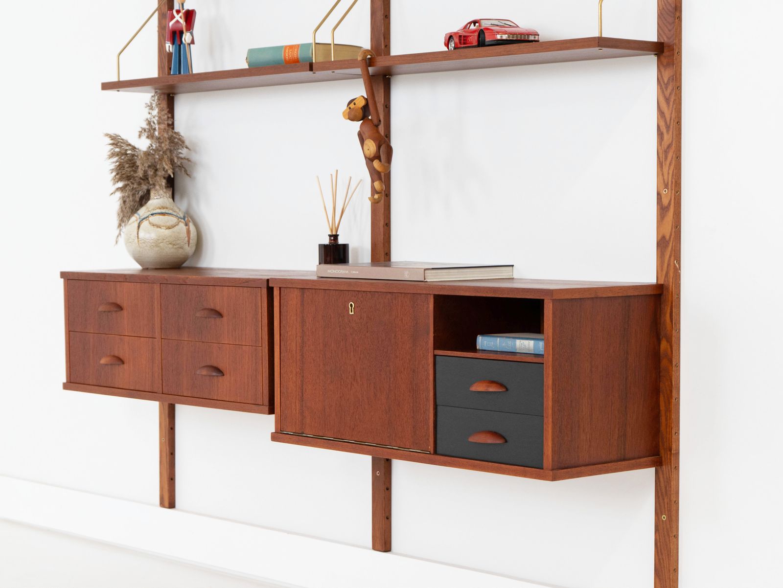 Teak Modular Shelving Unit, Danish Design, 1960s, Made In Denmark photo Furniture