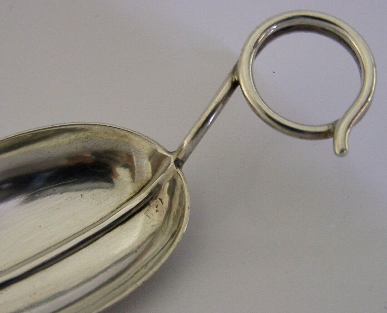 Novelty Sterling Silver Leaf Caddy Spoon C1930 American Antique photo furniture