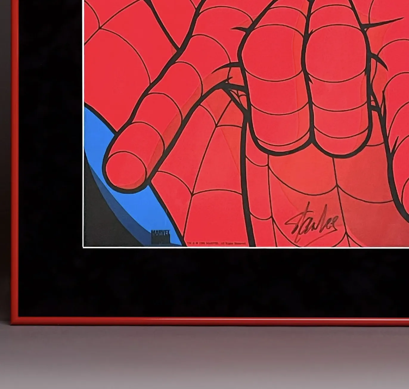 Spider Man Classic Poster Display Signed By Stan Lee photo for sale