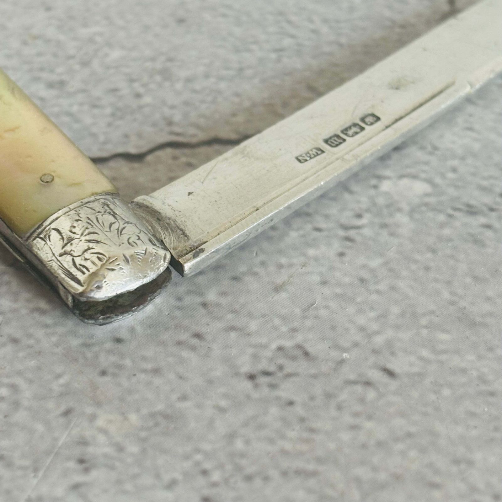 Silver And Mother Of Pearl Folding Fruit Knife 1914 photo buy