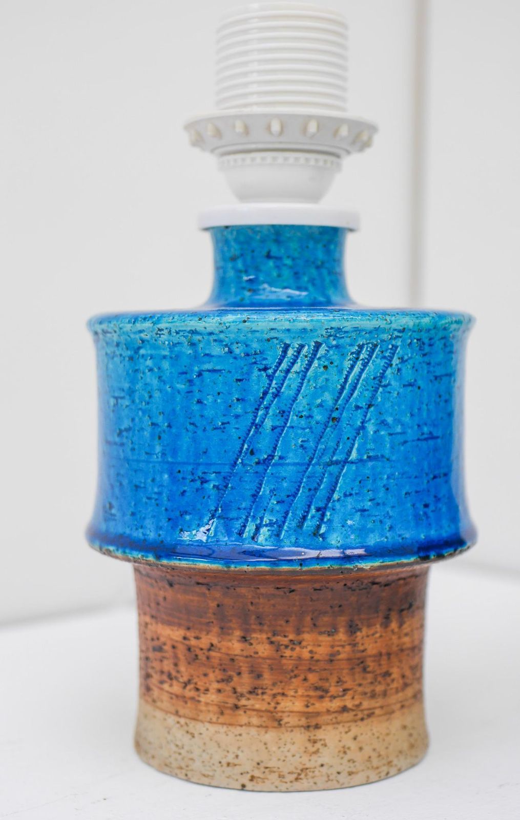 Mid-Century Modern Pottery Tafellampen van Inger Persson, Rörstrand, Zweden photo for sale