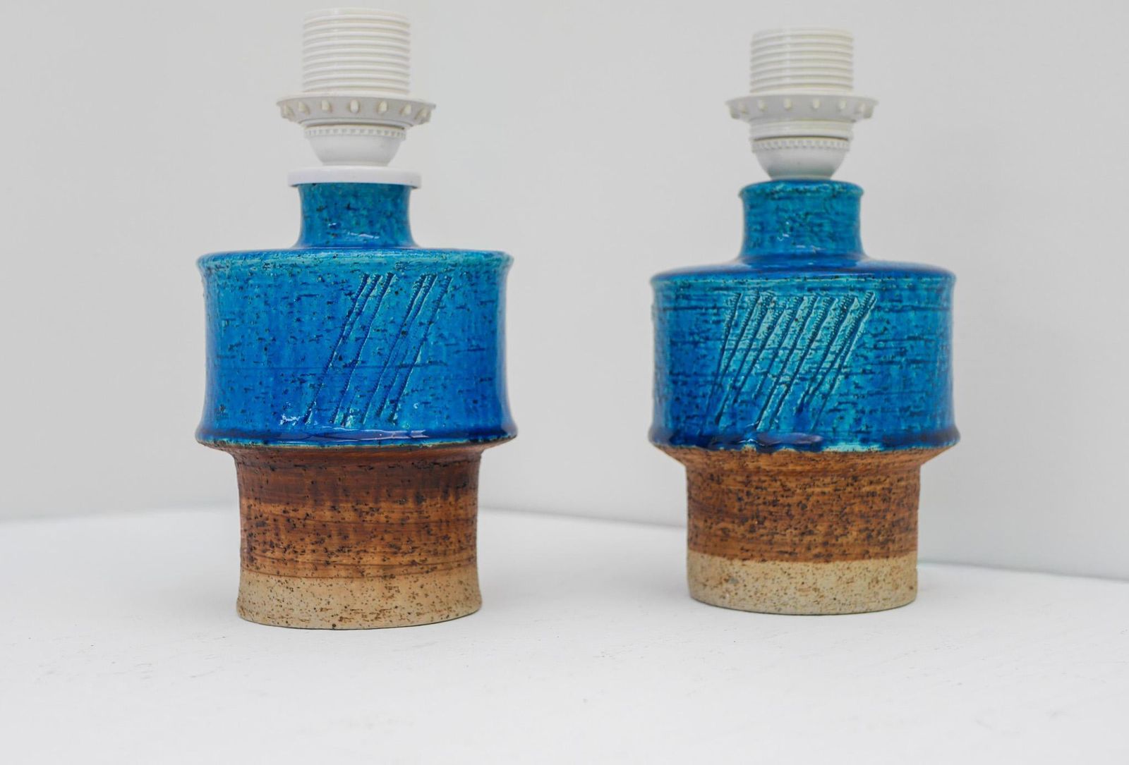 850.0 Mid-Century Modern Pottery Tafellampen van Inger Persson, Rörstrand, Zweden photo
