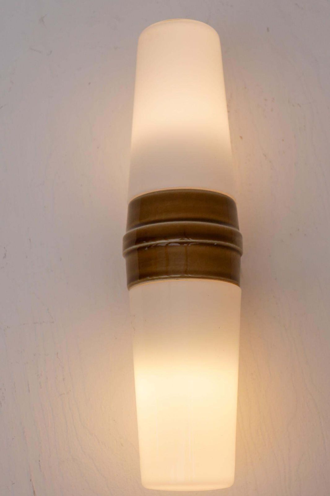 Vintage Porcelain Bathroom Light By Sigvard Bernadotte For Ifö Circa 1960s photo Lighting