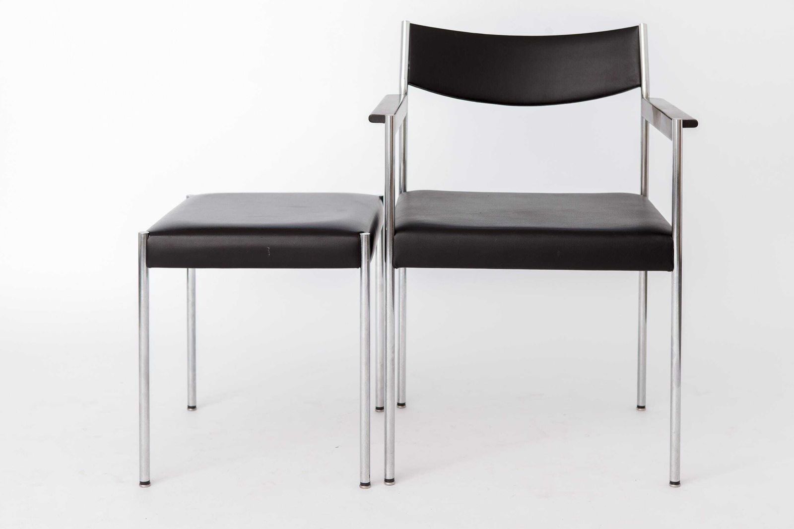 Edlef Bandixen Fauteuil & Kruk Voor Kusch + Co | Bauhaus Lounge Set | Duitsland, jaren 1970