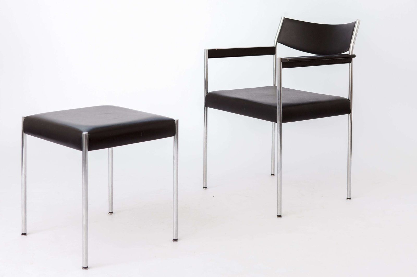Edlef Bandixen Fauteuil & Kruk Voor Kusch + Co | Bauhaus Lounge Set | Duitsland, jaren 1970 photo furniture