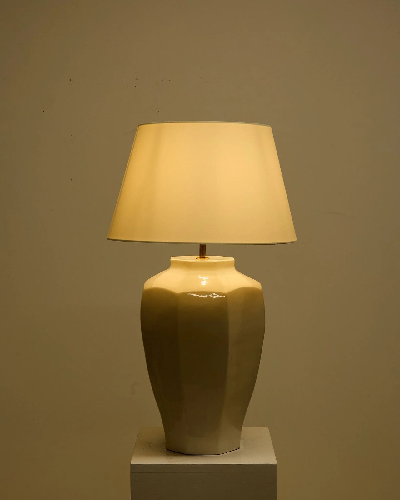 Keramische lamp met craquelé glazuur, jaren 1940 photo 475.0