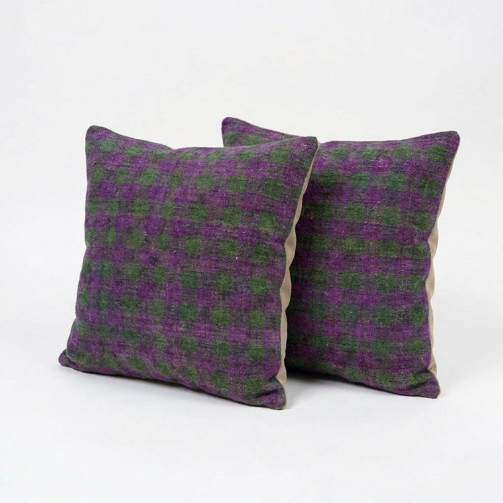 Oushak Kilim Kussenhoes 40 x 40 cm, Set van Twee photo furniture