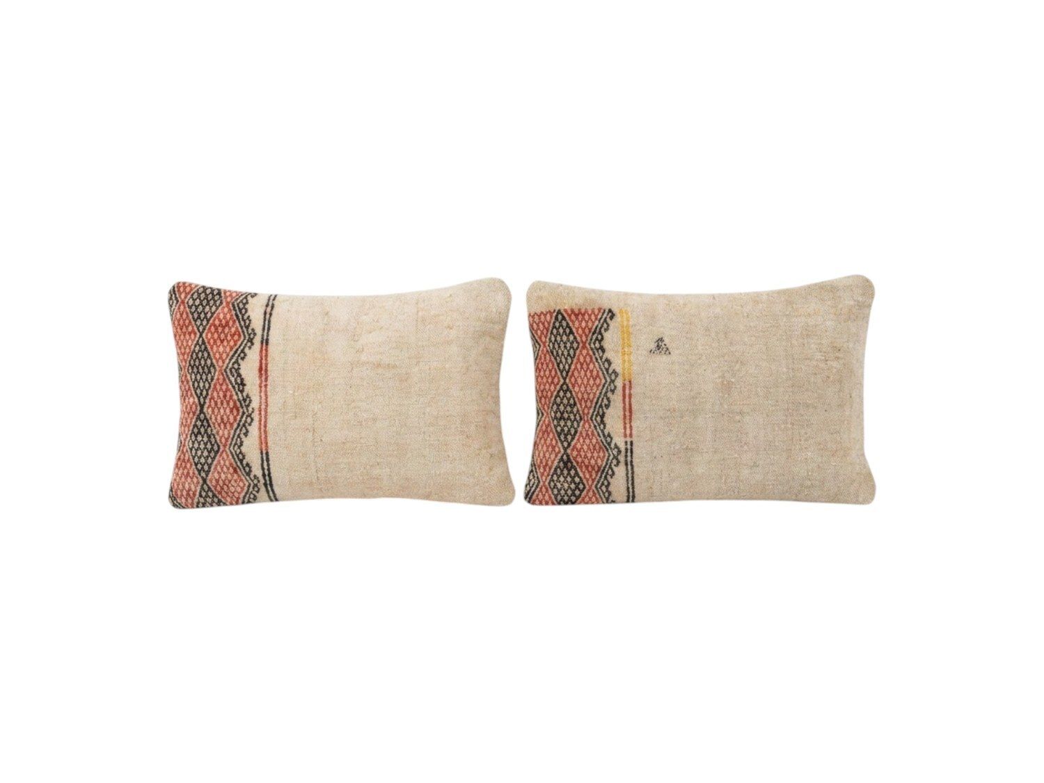 Oushak Kilim Lumbar Kussenhoes 40 x 60 cm, Set van Twee
