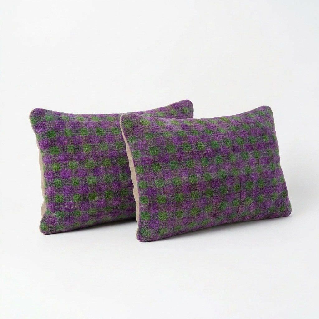 Housse de coussin lombaire kilim anatolien 40 x 60 cm, lot de deux photo for sale