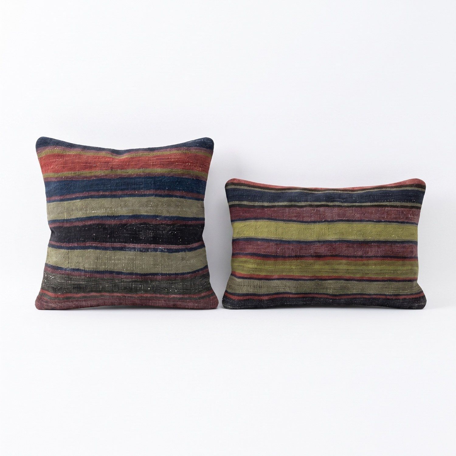 Housse de coussin lombaire kilim anatolien 40 x 60 cm, lot de deux photo for sale
