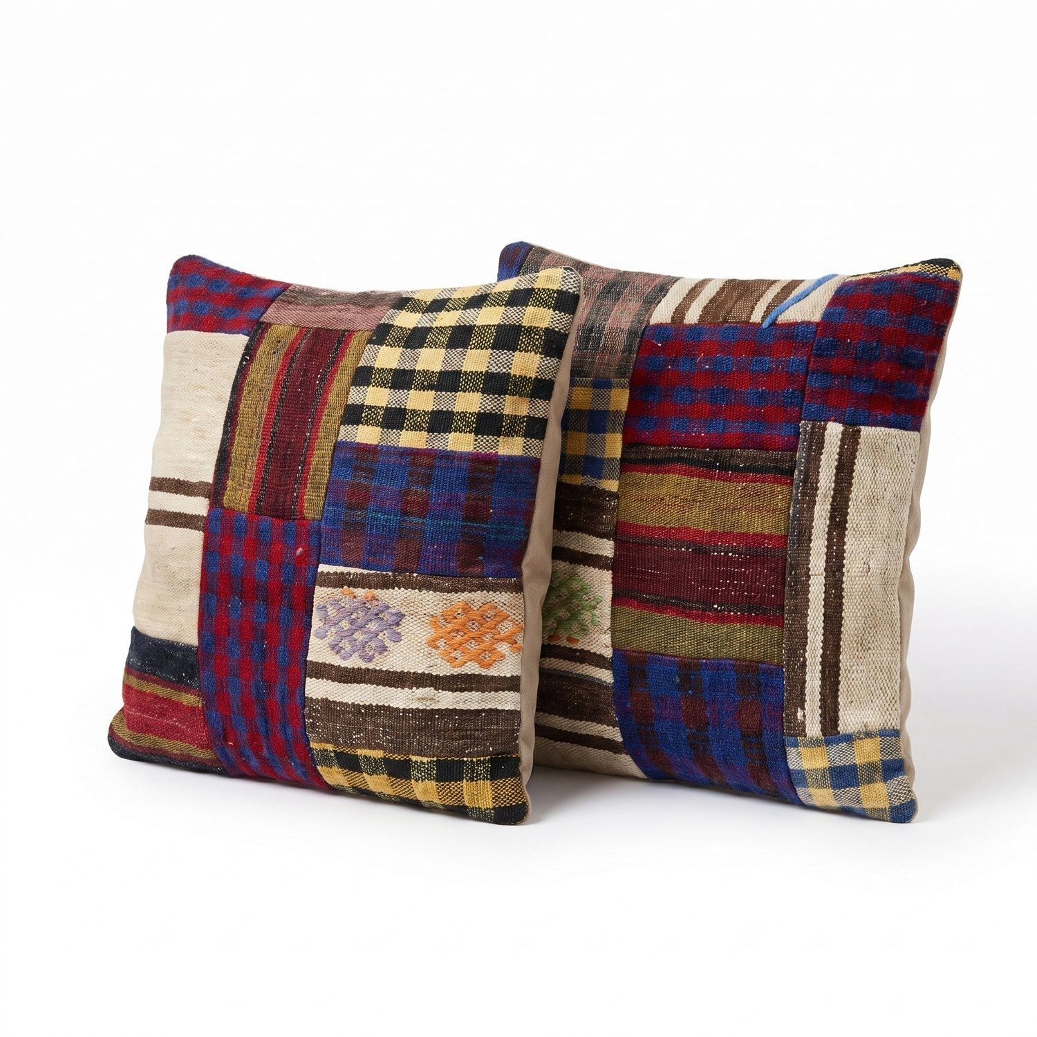 Bohemian Turkse Kilim Kussenhoes 48 x 50 cm, Set van Twee photo furniture