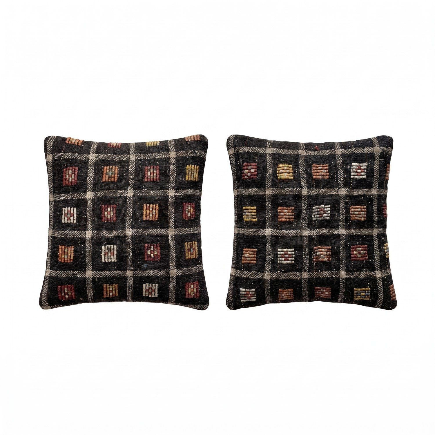 Anatolian Kilim Pillow Cover 49 X 50 Cm   Set Of Two