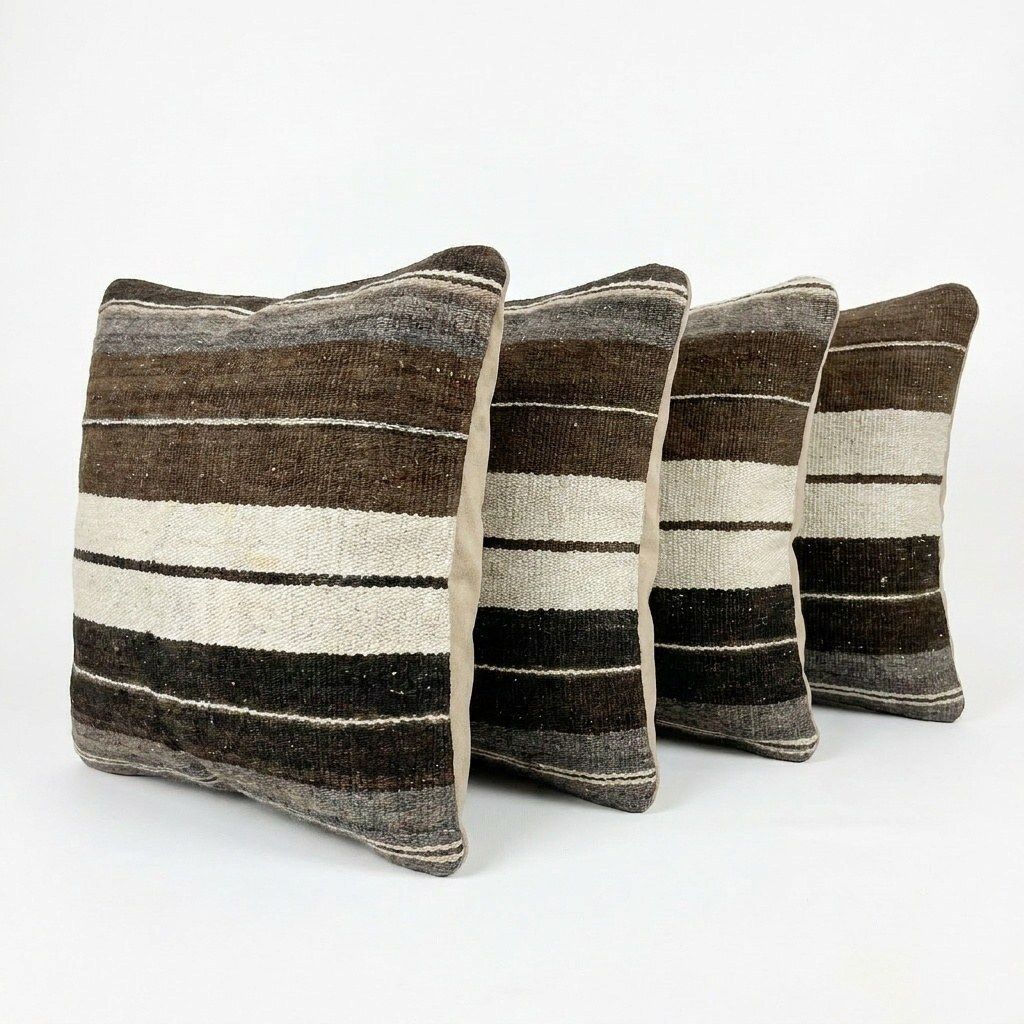 Turkische Kilim Lendenkussen Hoes 60 x 40 cm, Set van Vier photo furniture