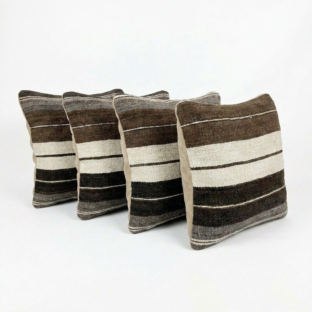 Turkische Kilim Lendenkussen Hoes 60 x 40 cm, Set van Vier photo for sale