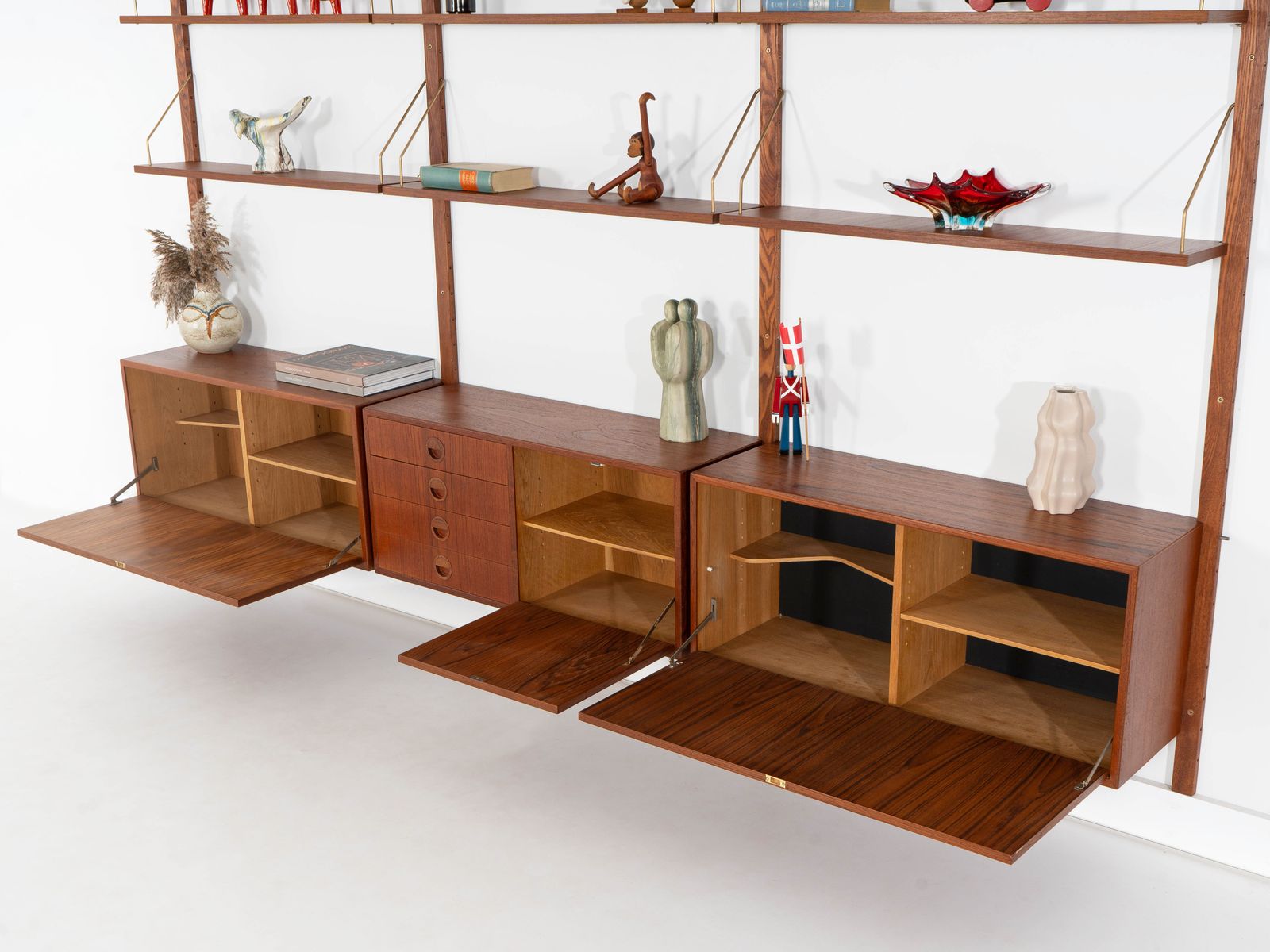 photo for sale Teak Modular Shelving Unit, Danish Design, 1960s, Designed By Rud Thygesen & Johnny Sørensen, Manufactured By Hg Furniture