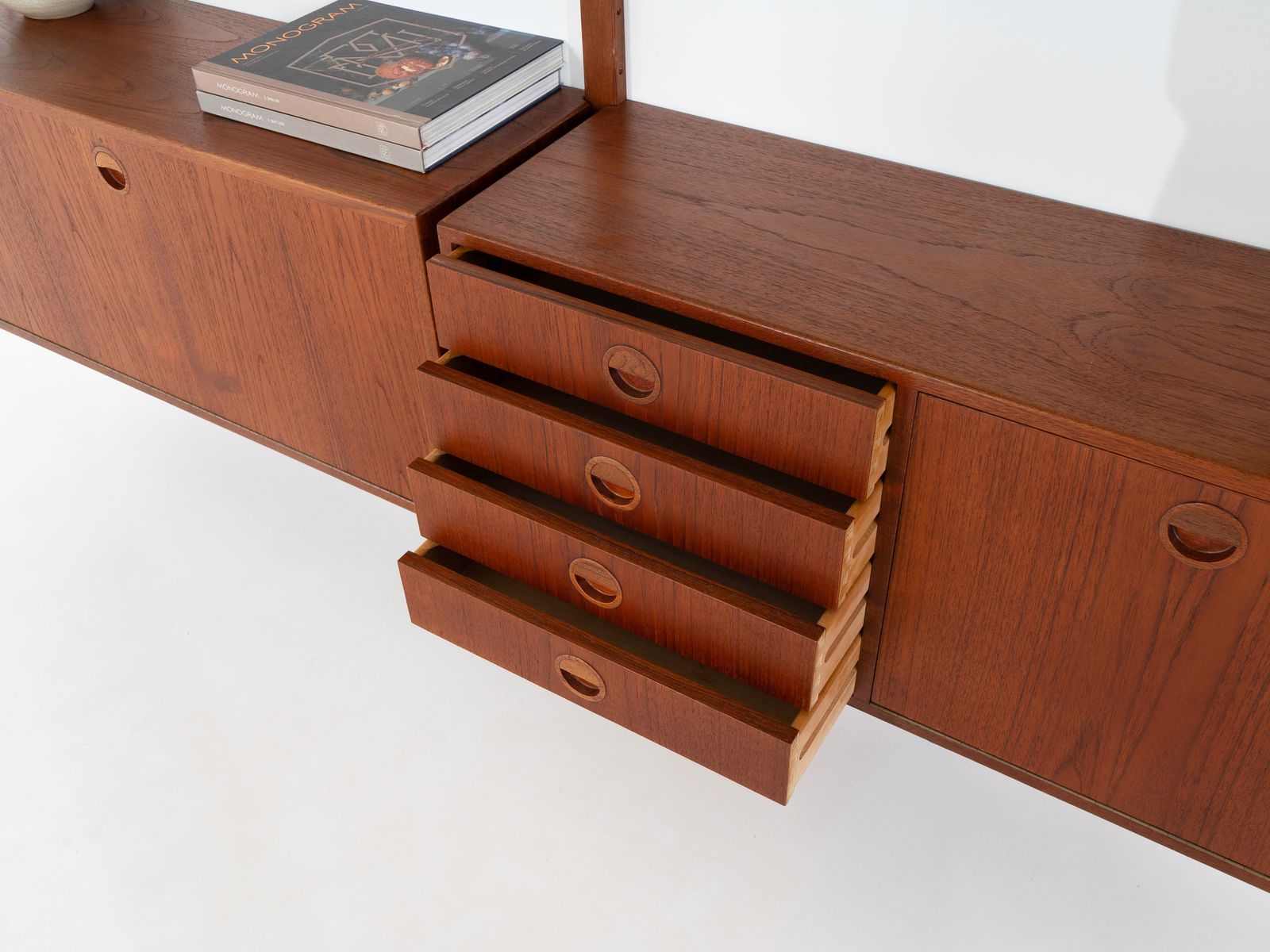 photo buy Teak Modular Shelving Unit, Danish Design, 1960s, Designed By Rud Thygesen & Johnny Sørensen, Manufactured By Hg Furniture