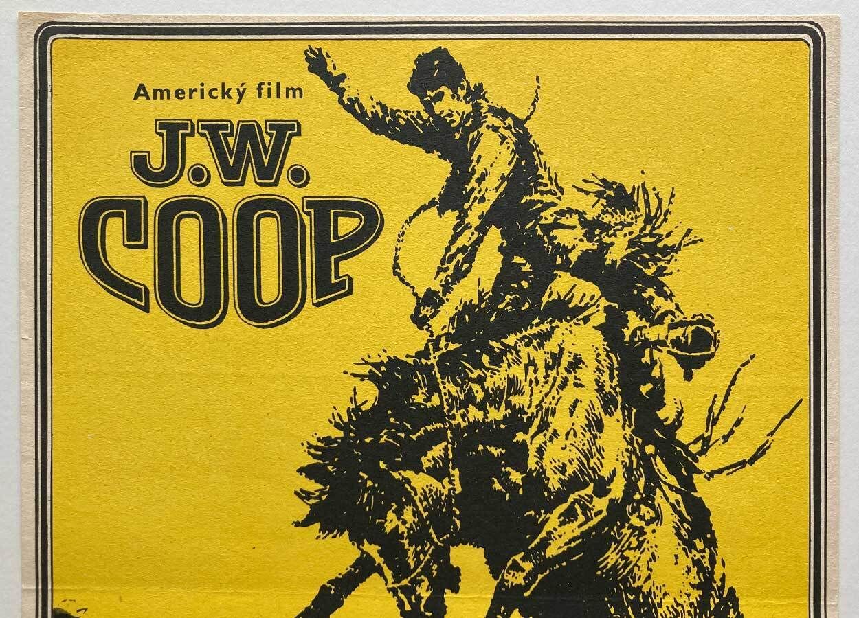 J.W. Coop, Original Movie Poster, Josef Duchoň, 1973, Czech Genuine Vintage Print photo furniture