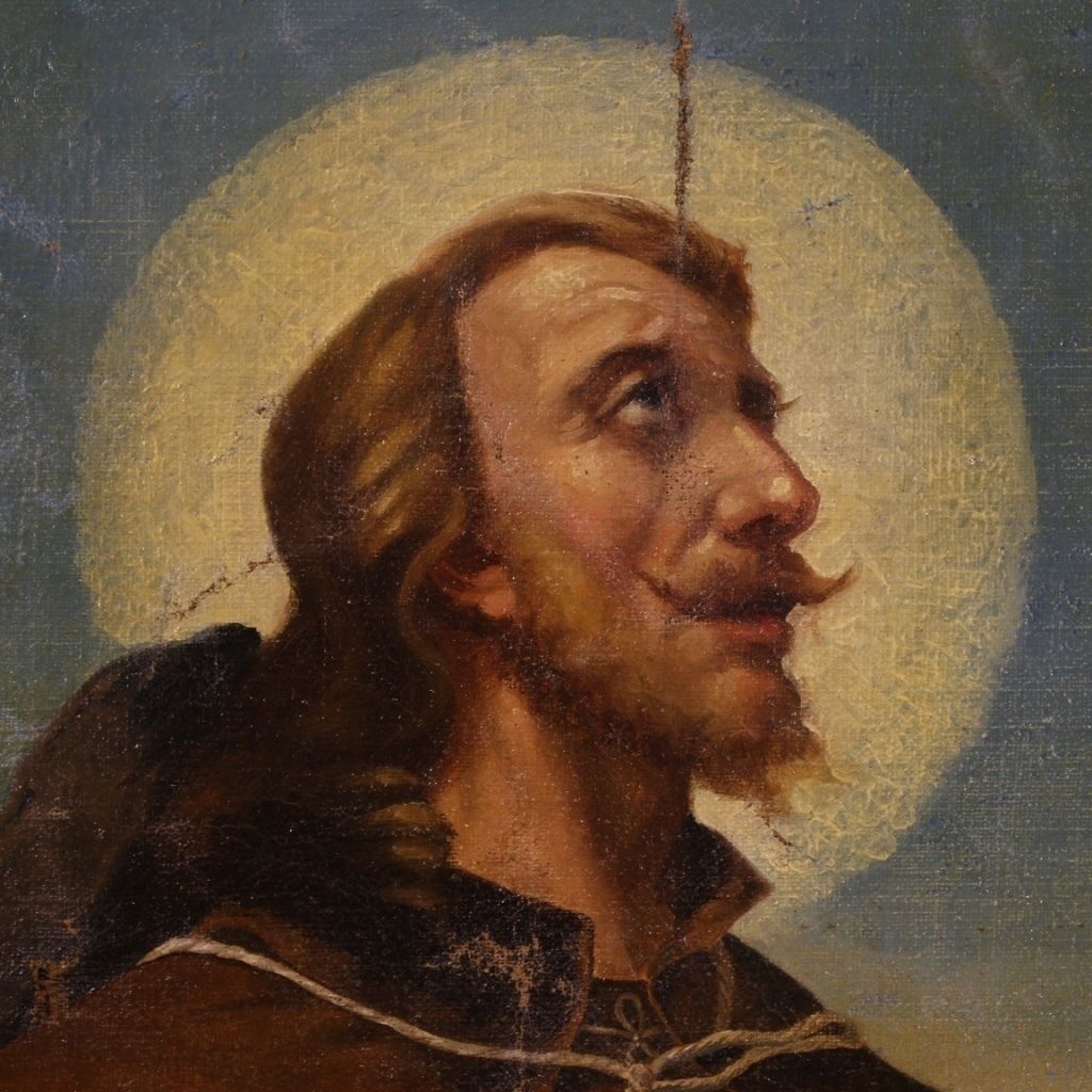 Kunst Groot religieus schilderij, begin 20e eeuw – Sint Rochus photo