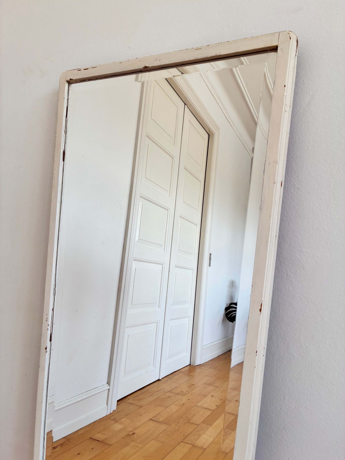 Large Antique European Full Length Floor Mirror, Early 20th Century photo for sale