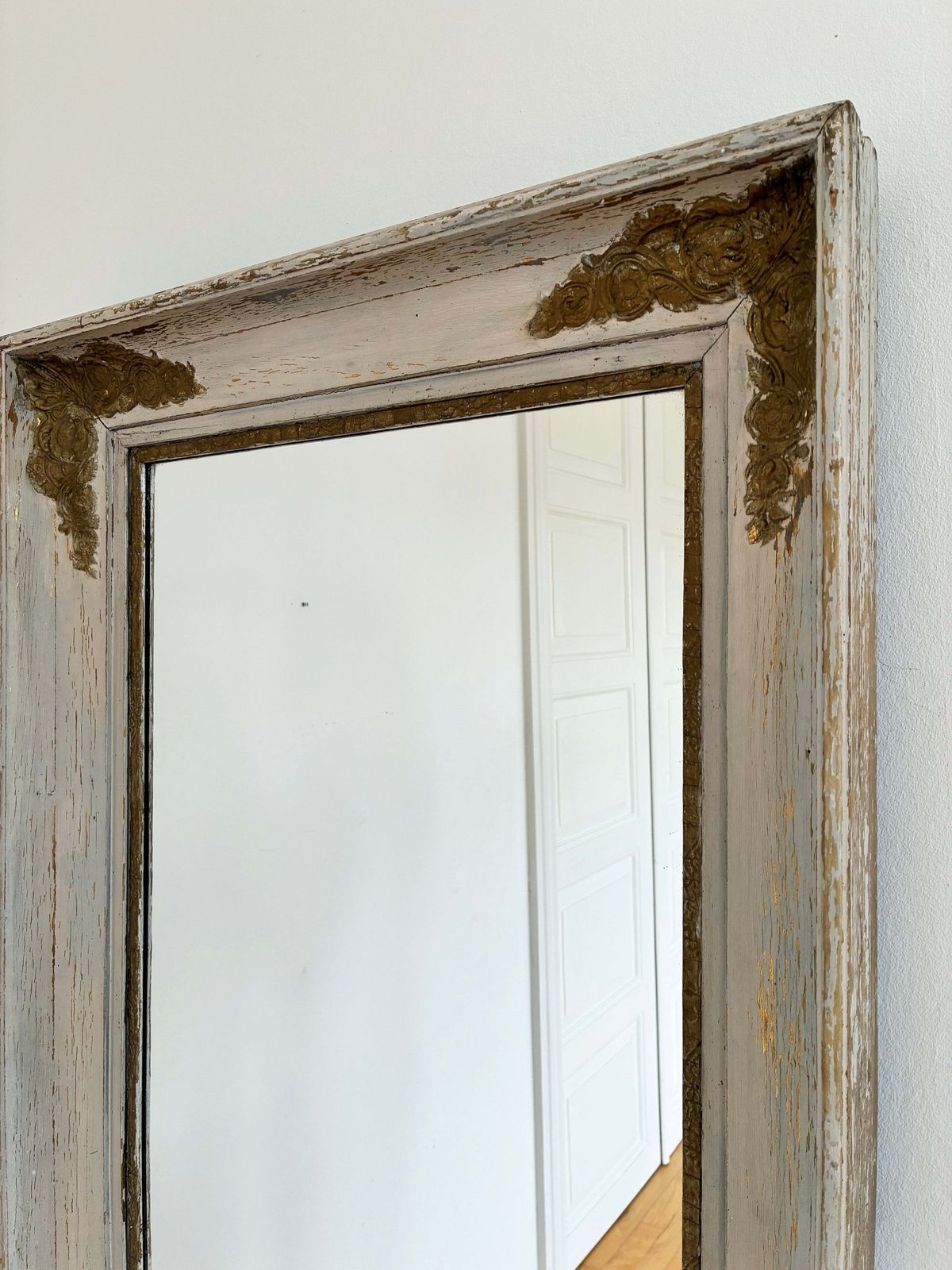 Antique Napoleon III Giltwood French Wall Mirror, 19th Century photo 935.0