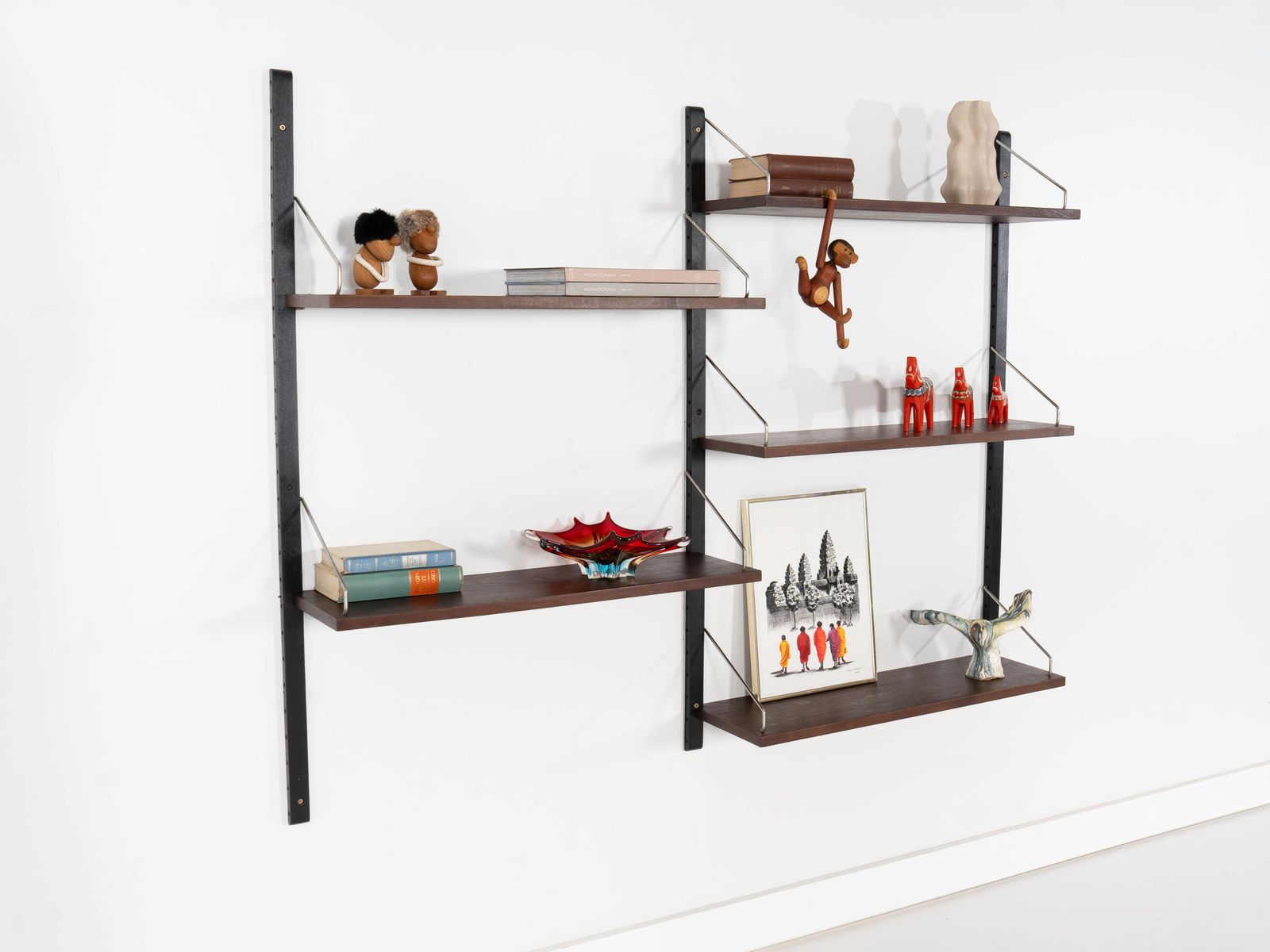 Meubels Modulair wandrekken systeem, Deens design, jaren 1960, ontwerper: Poul Cadovius photo