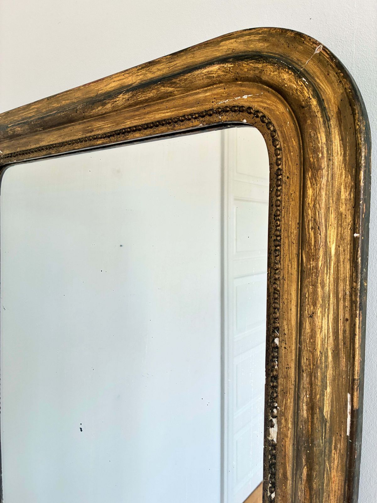 Large Antique French Louis Philippe Giltwood Mirror – Late 19th Century photo vinterior
